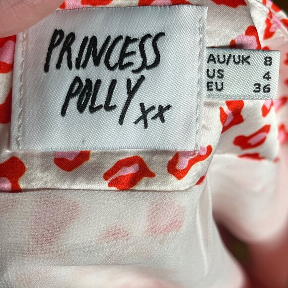 Princess Polly Womens Leopard Print Mini Skirt US 4 Blue/Red - Picture 3 of 4